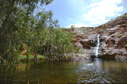 Middle Springs. Here you can have a rest and cool down while swimming in the beautiful water.