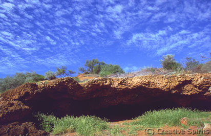 Monkey Mia walking trail. This cave was used by Aboriginal people just 1,000 years ago.