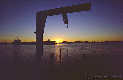 Port Hedland. Near Richardson Street. View to Finucane Island with port facilities.